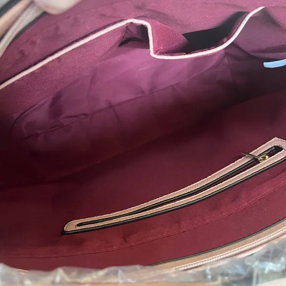 Dusty Rose Vegan Pebble Leather Large Tote Bag - Picture 3 of 7